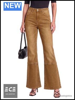High Waisted Bootcut Jeans Stretchy Flared Denim Pants